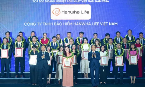 Hanwha Life thăng hạng trong top 500 Doanh nghiệp lớn nhất Việt Nam năm 2024