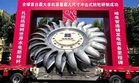 Kỳ tích của Trung Quốc: Tuabin 80 tấn ‘ra đời’ sau 4 năm, công suất 500 MW lớn nhất thế giới, nâng hiệu suất đập thuỷ điện lên trên 92,6%