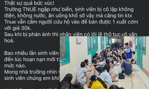 Thông tin căng tin KTX cản trở sinh viên nhận cơm cứu trợ mưa lũ để bán suất ăn: ĐH Sư phạm Thái Nguyên lên tiếng