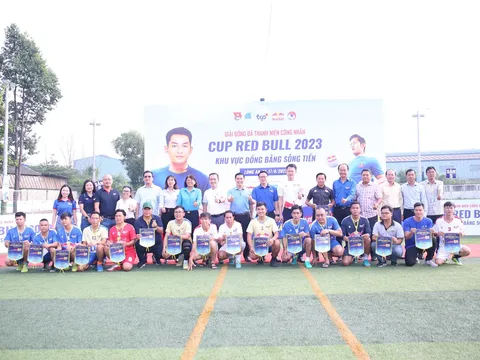 Khai mạc Giải bóng đá Thanh niên công nhân Cup Red Bull 2023 khu vực Đồng bằng Sông Tiền