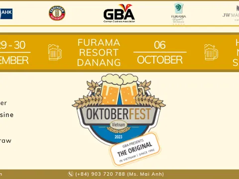 Lễ Hội Văn Hóa Đức “Gba Oktoberfest 2023” sẽ diễn ra tại Hà Nội, Đà Nẵng và Hồ Chí Minh