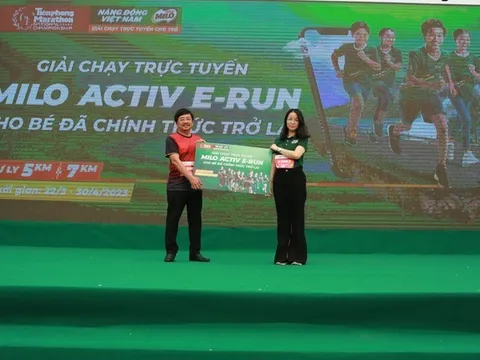 Giải chạy trực tuyến MILO Activ E-RUN dành cho trẻ em chính thức quay trở lại
