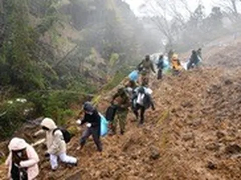Mưa nhỏ cũng có thể gây lở đất sau động đất ở Nhật Bản