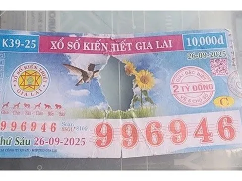 Vé số trúng 2 tỉ đồng bị rách: Động thái bất ngờ của Công ty XSKT Gia Lai
