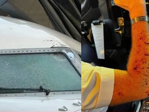 'Mảnh vỡ vũ trụ' đâm vào buồng lái máy bay ở độ cao 11.000m