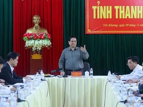 Thủ tướng Phạm Minh Chính làm việc với Thường trực Tỉnh uỷ Thanh Hóa