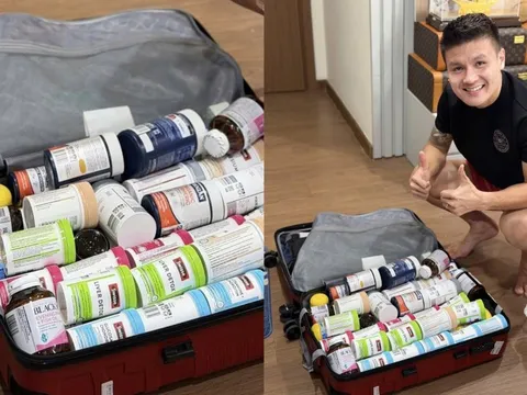 Ồn ào quanh bức ảnh chiếc vali đầy TPCN xách tay của Quang Hải