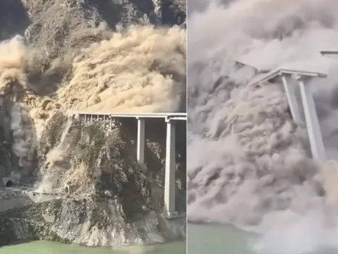 Sập cây cầu lớn ở Trung Quốc chỉ sau vài tháng khánh thành