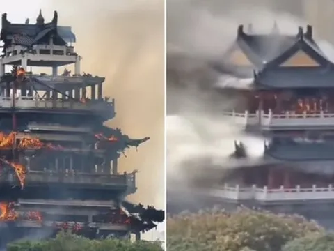 Thông tin bất ngờ về vụ cháy "tòa tháp 1.500 tuổi" ở Trung Quốc