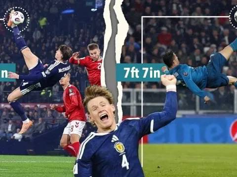 McTominay bật nhảy cao hơn Ronaldo