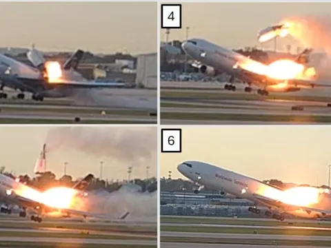 Động cơ "rụng" trong lúc cất cánh, máy bay cháy như ngọn đuốc: Hàng chục người thương vong