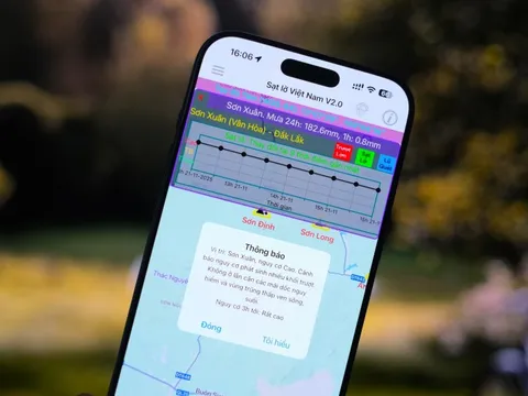 App cảnh báo mọi vị trí sạt lở, lũ quét nguy hiểm