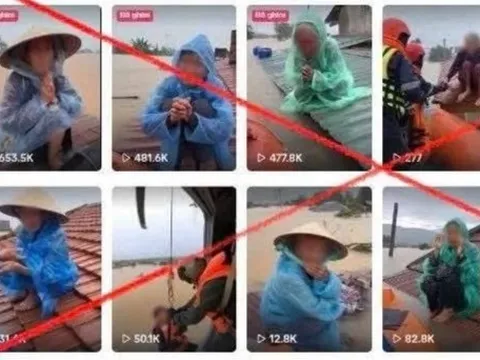 Rộ clip AI ngụy tạo cảnh mưa lũ