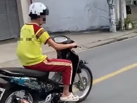 Xác minh clip học sinh chạy xe máy dùng khẩu trang che biển số, quay clip đăng lên TikTok