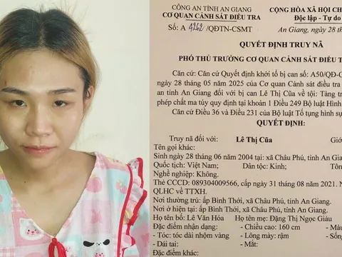Ra quyết định truy nã Lê Thị Cũa sinh năm 2004