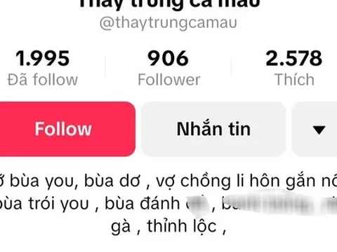 Chủ tài khoản TikTok "Thầy Trung Cà Mau" ra giá làm bùa yêu 1,5 triệu đồng