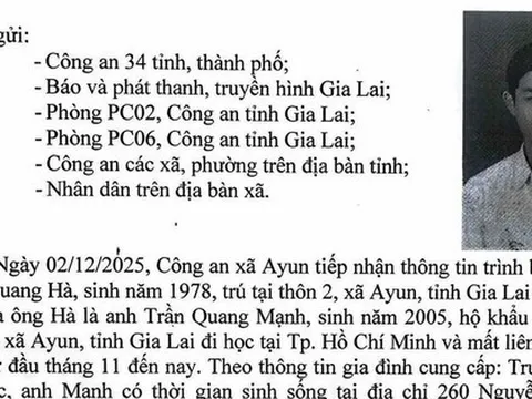 Gia Lai: Tìm kiếm nam sinh viên mất liên lạc gần 1 tháng