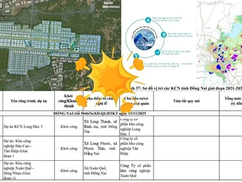 Bất động sản Đồng Nai bùng nổ với tin khởi công 3 khu công nghiệp hàng chục nghìn tỷ