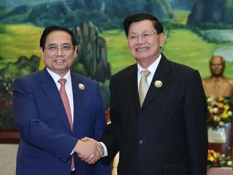 Thủ tướng Phạm Minh Chính hội kiến Tổng Bí thư, Chủ tịch nước Lào