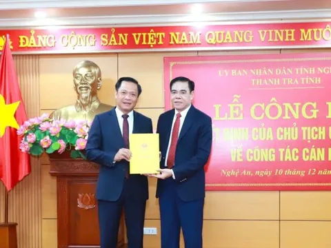 Bí thư xã được điều động, bổ nhiệm làm Chánh Thanh tra tỉnh Nghệ An