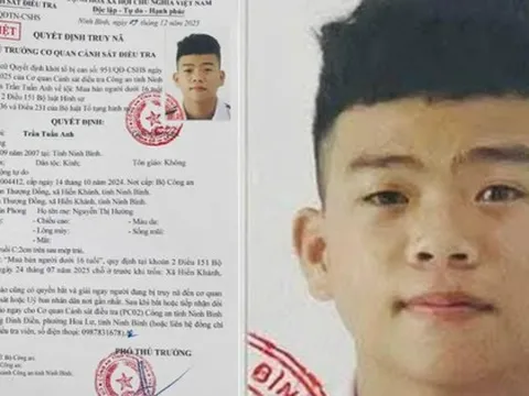 Công an Ninh Bình truy nã đặc biệt thanh niên 18 tuổi