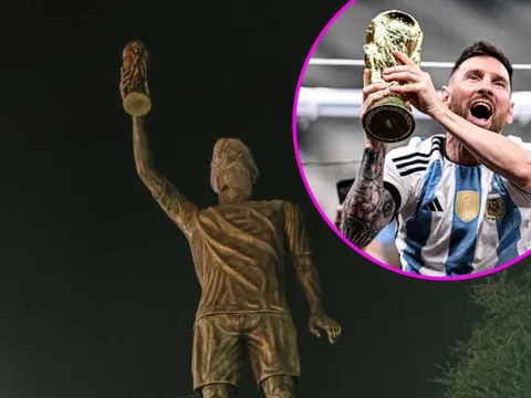 Bức tượng 21 m của Messi tạo cơn sốt