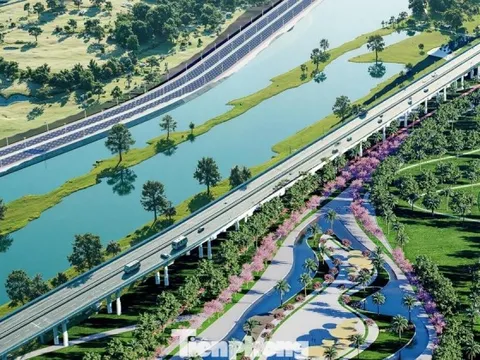 Hình ảnh thiết kế trục Đại lộ cảnh quan sông Hồng hơn 850 nghìn tỷ đồng