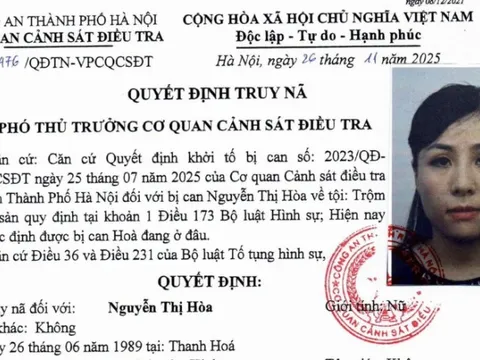 Ai nhìn thấy Nguyễn Thị Hoà, liên hệ ngay công an SĐT 0966111395