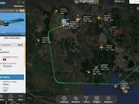 Chuyến bay 'xông đất' Long Thành được theo dõi nhiều nhất thế giới