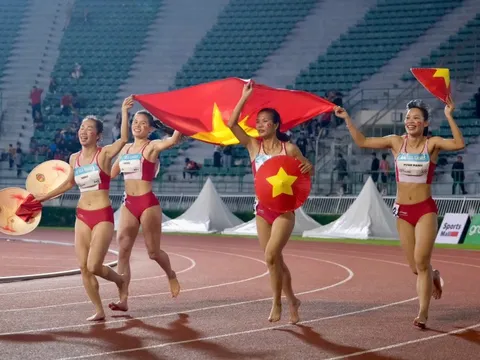 Đội tiếp sức nữ Việt Nam giành HCV 6 kỳ SEA Games liên tiếp