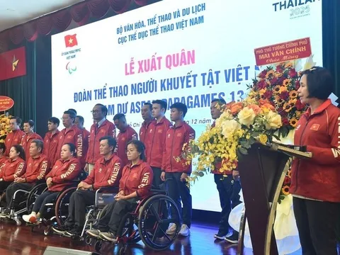 Đoàn thể thao người khuyết tật Việt Nam xuất quân dự ASEAN Para Games