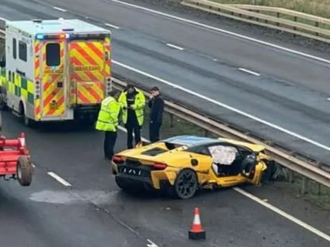 Siêu xe Lamborghini Temerario gặp tai nạn đầu tiên trên thế giới