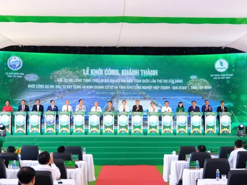 Tây Ninh khởi công khu công nghiệp gần 500ha, tổng vốn đầu tư 2.350 tỷ đồng