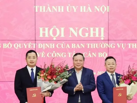 Công bố quyết định của Ban Thường vụ Thành ủy Hà Nội về công tác cán bộ
