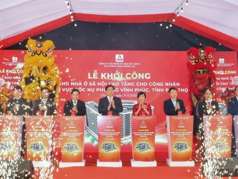 Công nhân Phú Thọ có thêm cơ hội an cư với 559 căn nhà ở xã hội vừa khởi công