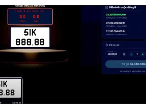 Chuyển nhượng biển số đẹp trúng đấu giá phải nộp thuế 5% từ 1-7