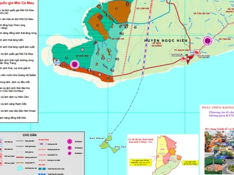 Hé lộ trục kinh tế – đô thị ven biển Cà Mau đến 2045