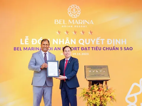 Bel Marina Hoi An Resort được công nhận đạt tiêu chuẩn 5 sao