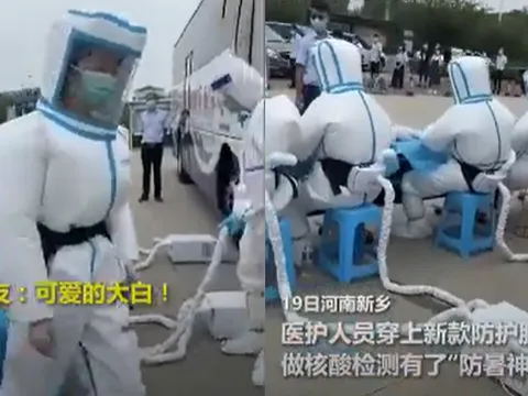 Trung Quốc sáng chế áo bảo hộ phòng dịch chống nóng cho nhân viên y tế