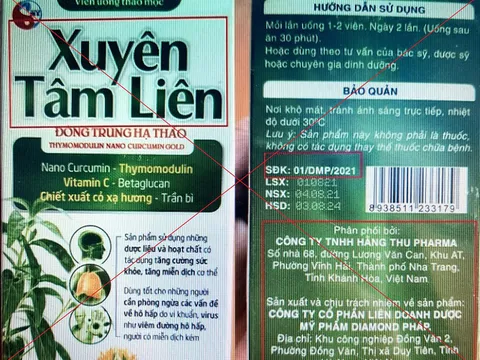 Cảnh báo: Sản phẩm Trà xuyên tâm liên Khải Hà 'nổ' công dụng điều trị COVID-19
